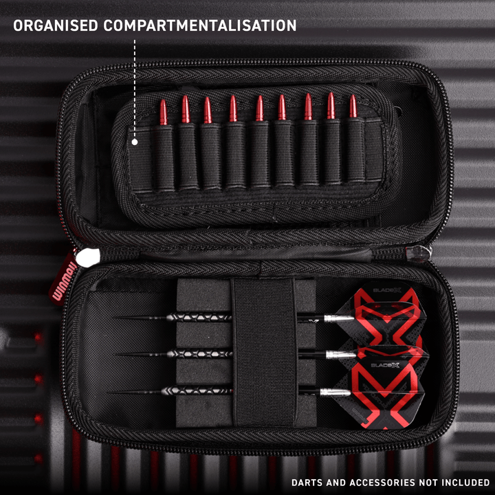 Winmau Blade X Armor G1 dart bag detail 1 open