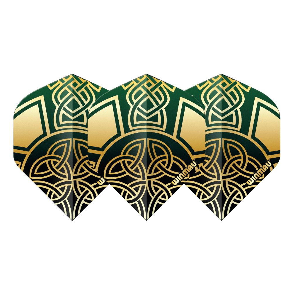 Winmau Delta Brendan Dolan Black & Gold Flights Set