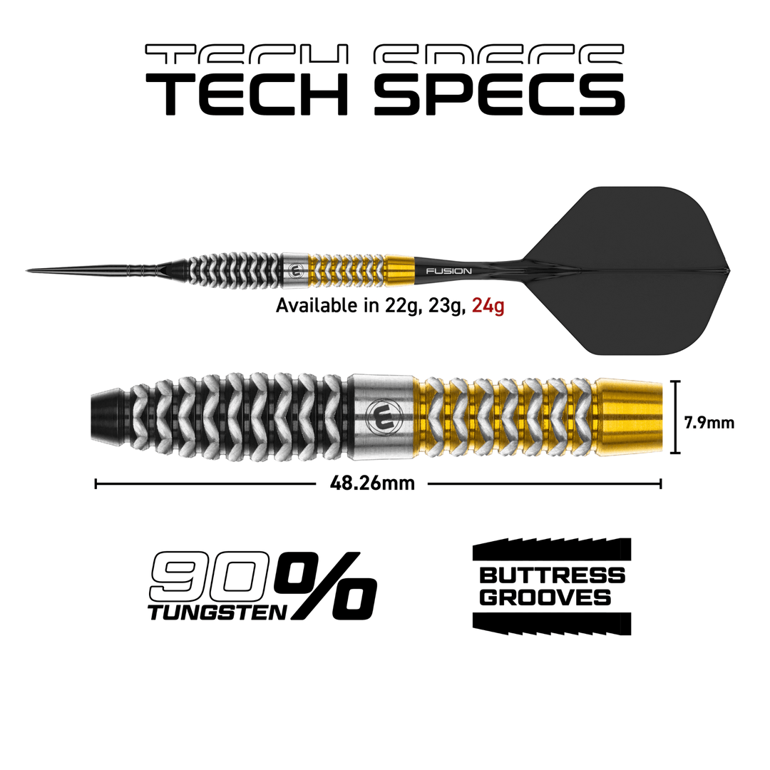 Winmau Exion Torpedo Switch Point Steeldarts Maße 24g