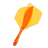 Winmau Fusion Integrated Flight System Orange