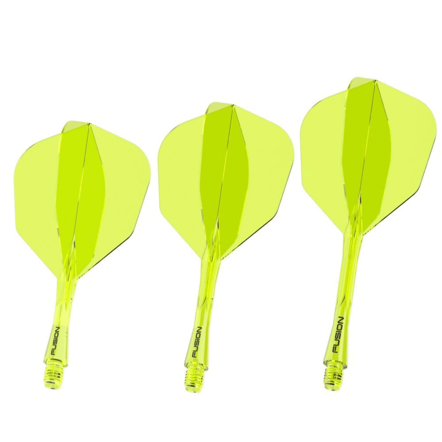 Winmau Fusion Integrated Flight System Small Neon Yellow Set