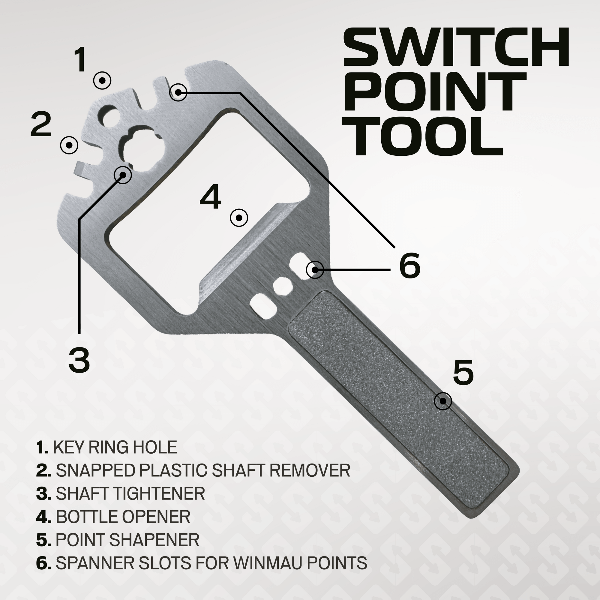 Winmau Switch Point Groove Black Spitzen Switch Point Tool
