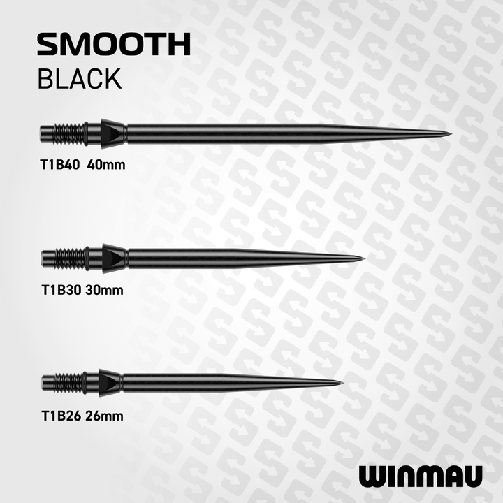 Winmau Switch Point Smooth Black Spitzen Maße