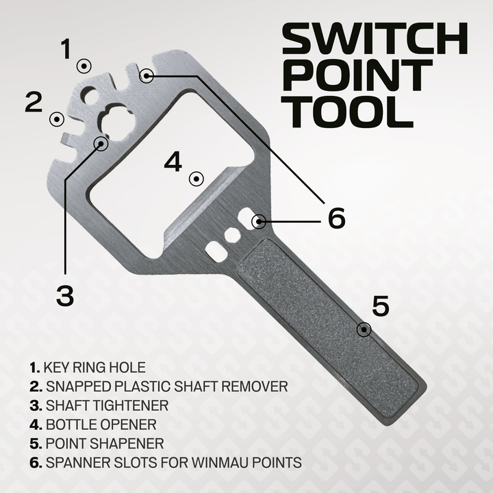 Winmau Switch Point Smooth Black Spitzen Switch Point Tool