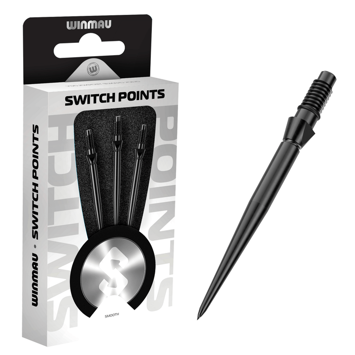 Winmau Switch Point Smooth Black Spitzen Verpackung