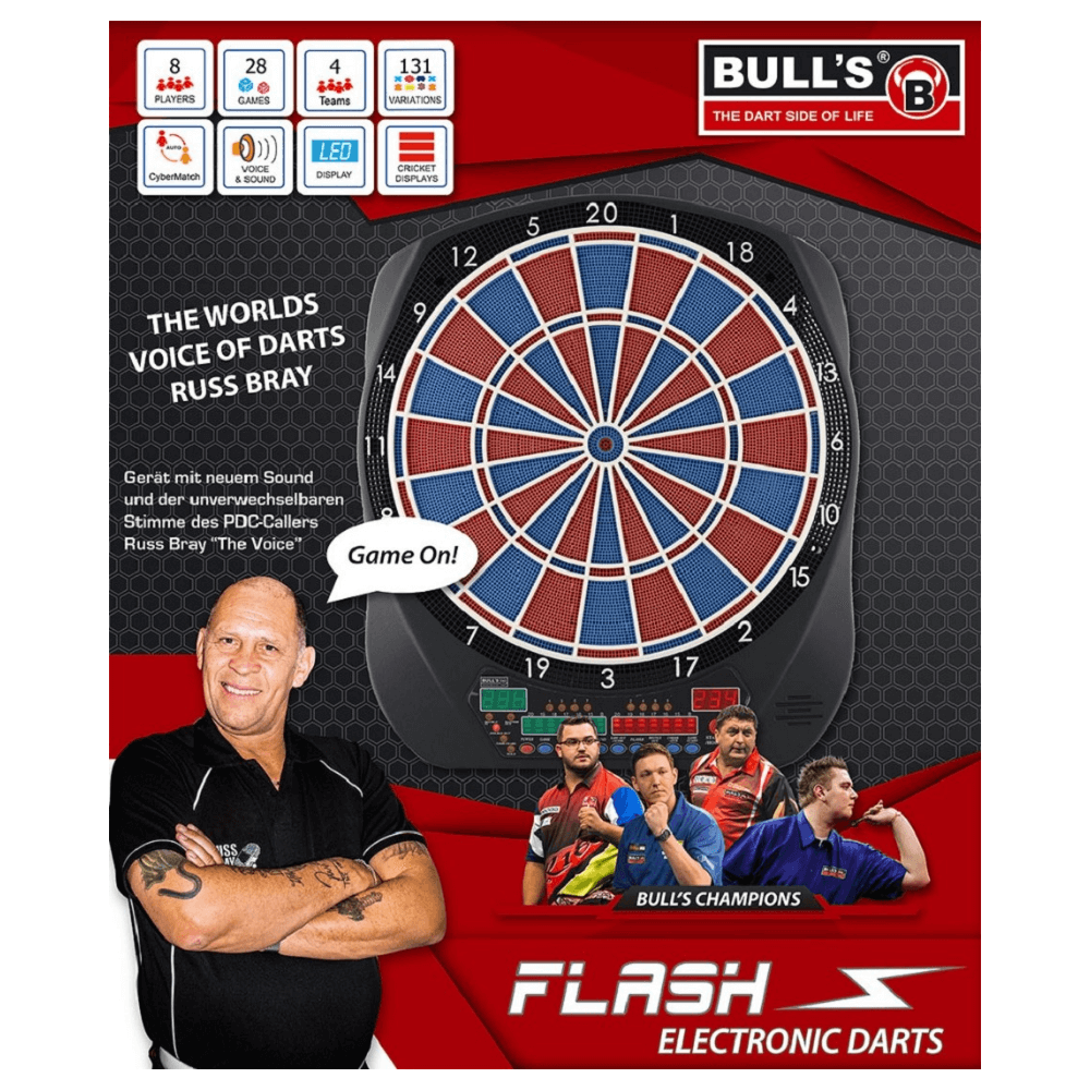 Bulls Flash RB Sound E-Dartboard Verpackung